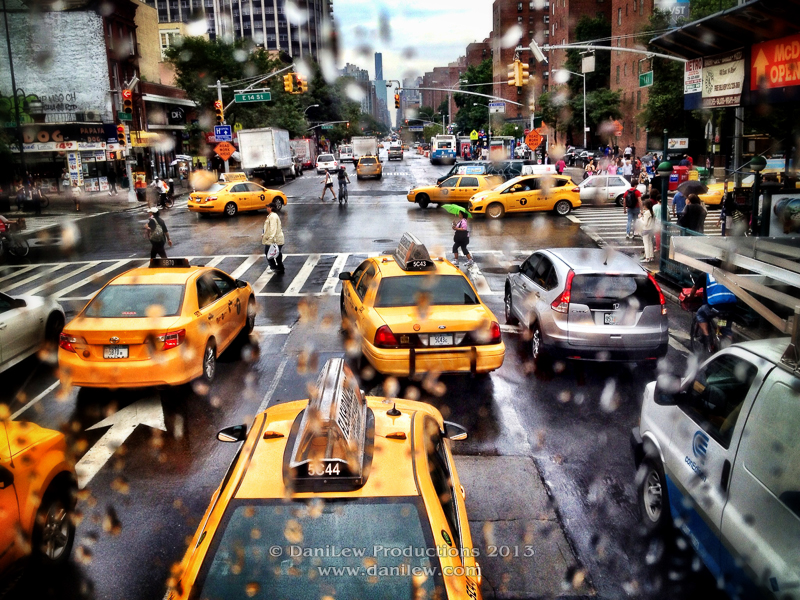 iPhone - NYC taxis and traffic - taken with an Apple iPhone 4S
