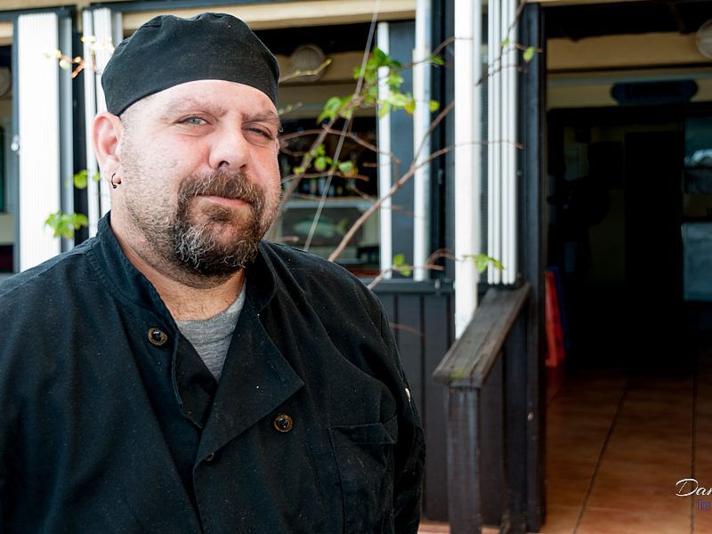 Chef Jason of Over the Edge Cafe in North Side, Grand Cayman