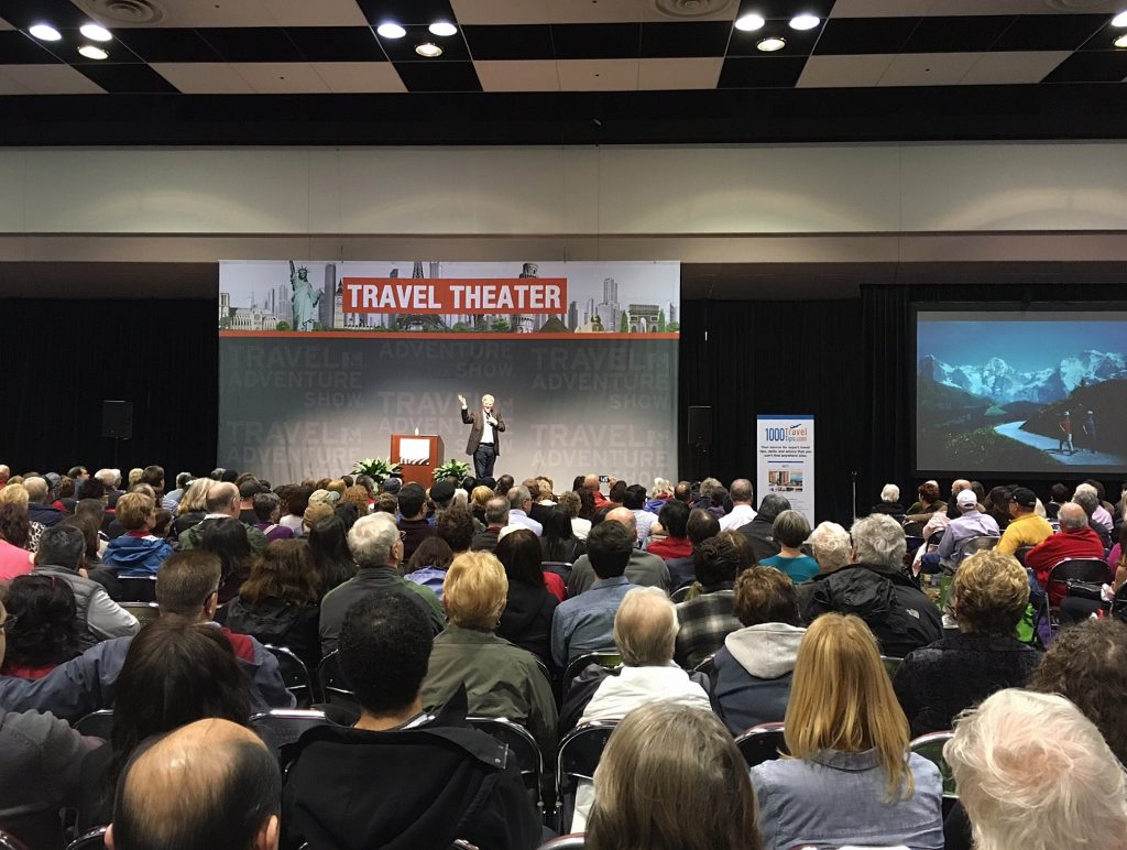 Rick Steves at Travel and Adventure Show in Santa Clara CA