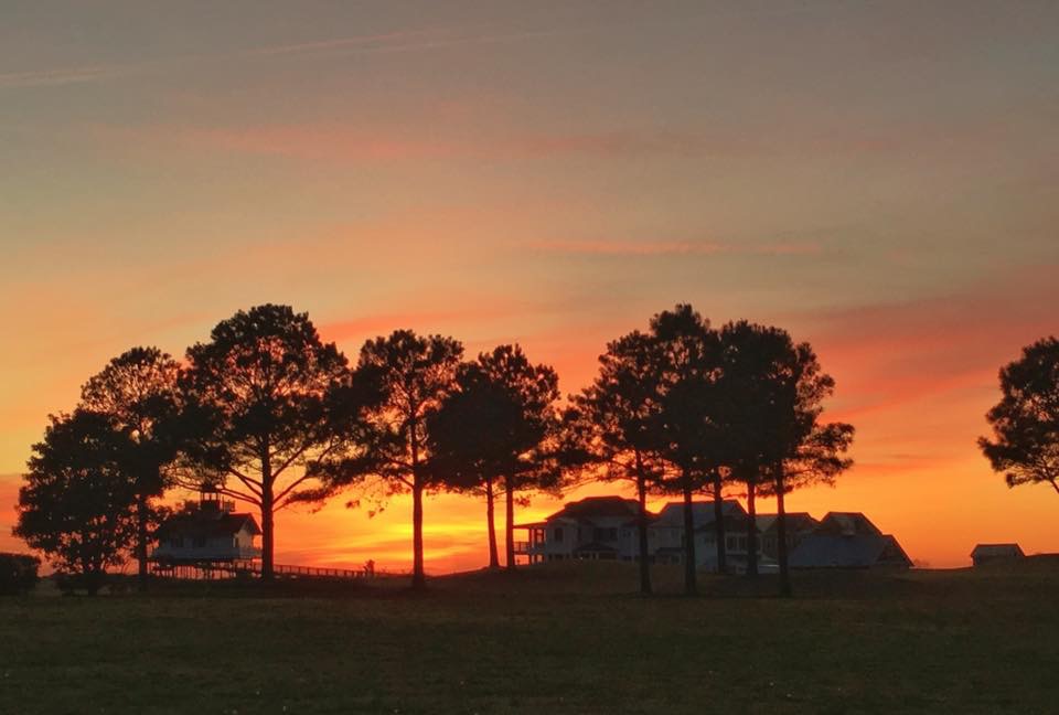 Cape Charles lighthouse at sunset