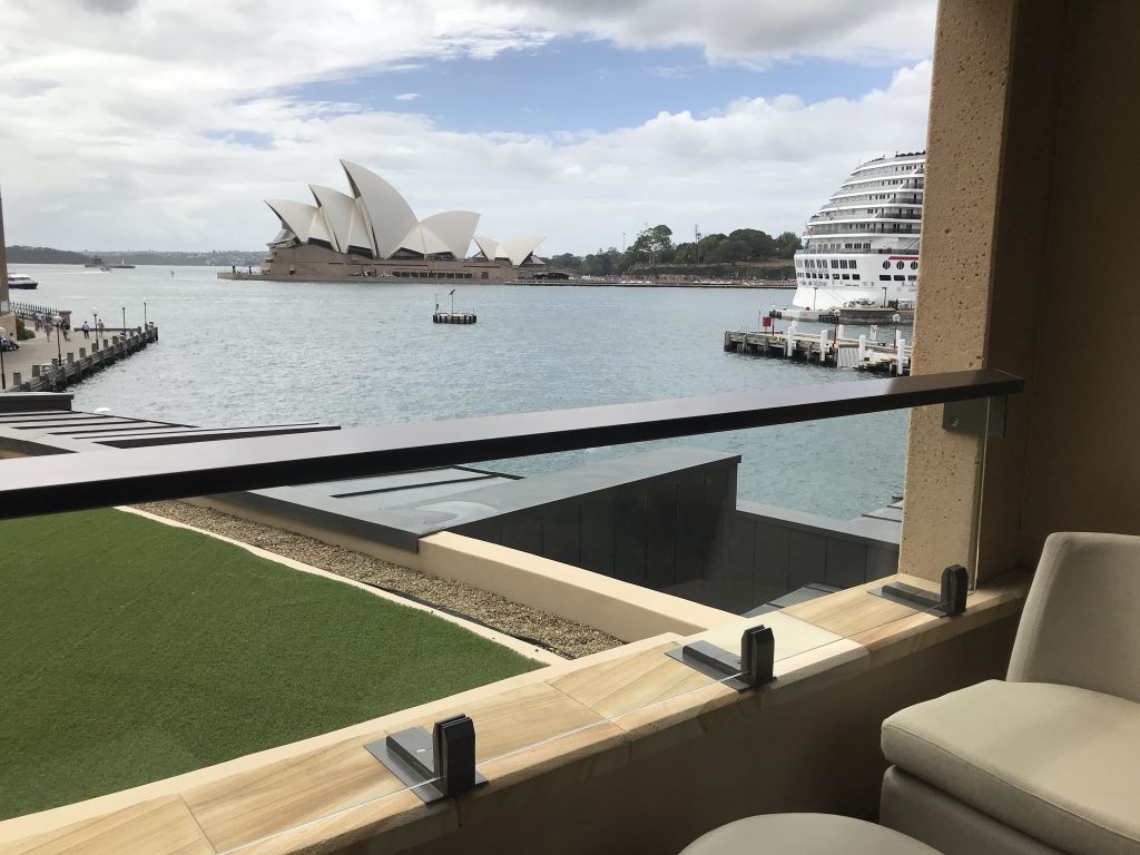View from one of the opera rooms at Park Hyatt Sydney