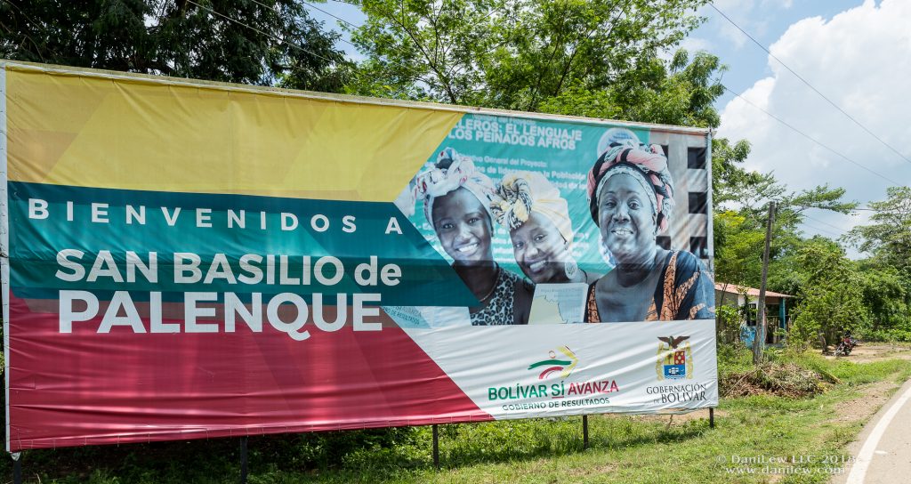 San Basilio de Palenque welcome sign