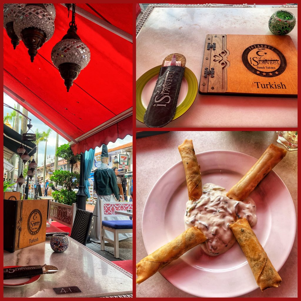 Collage of the Istanbul Turkish Restaurant on my Kampong Glam Tour in Singapore with the bitemojo app - images taken with an iPhone XS