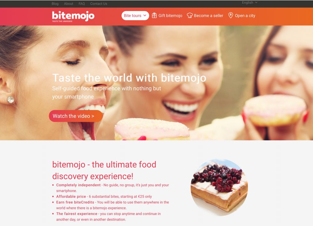 bitemojo.com website homepage