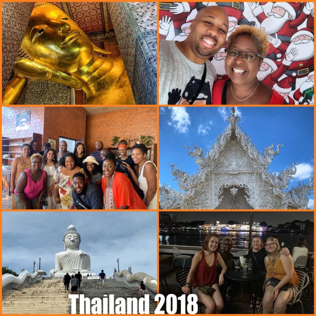Picture collage of my visit to Thailand in 2018