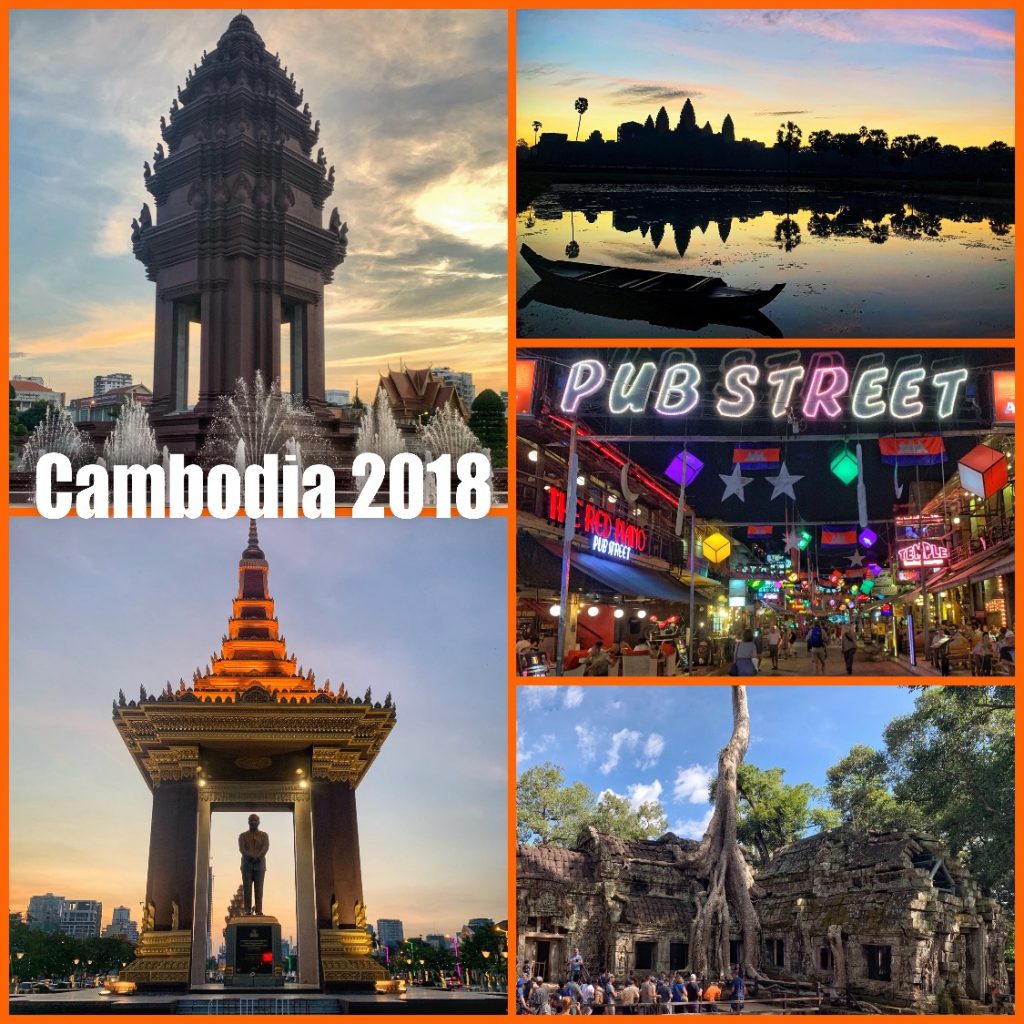 Picture collage of my visit to Cambodia in 2018