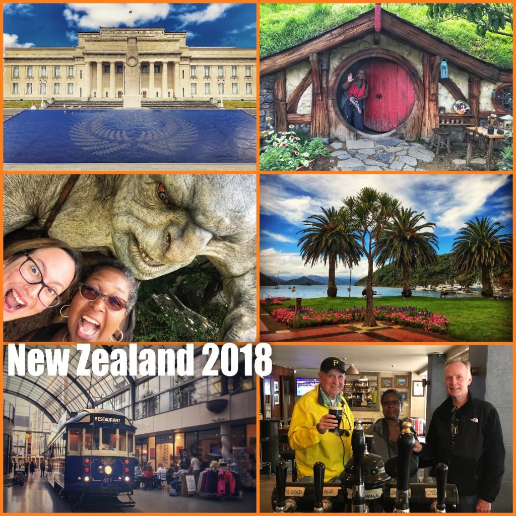 Picture collage of my visit to New Zealand in 2018