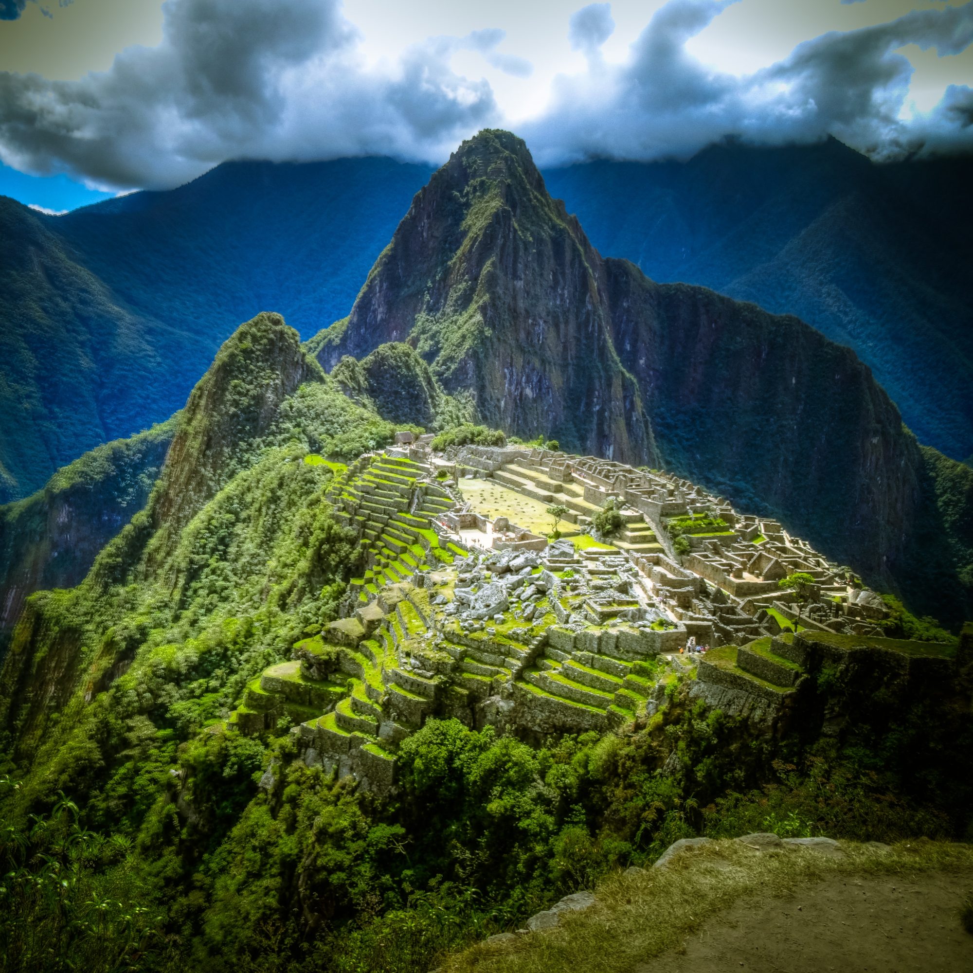 Aerial view of Machu Picchu, Peru and UNESCO World Heritage site on SelfishMe Travel LLC