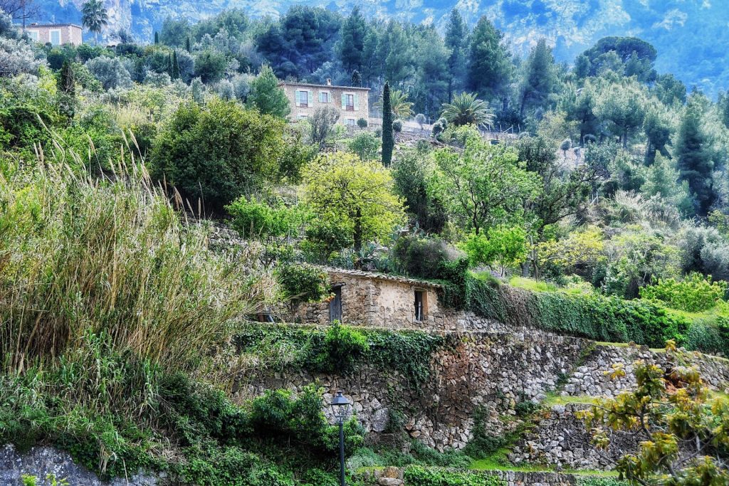 The hillside village of Valldemossa as shown on SelfishMe Travel LLC