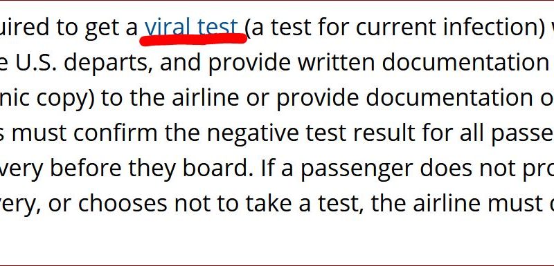 New CDC Negative Covid-19 Test Requirements for Air Travel to USA on SelfishMe Travel