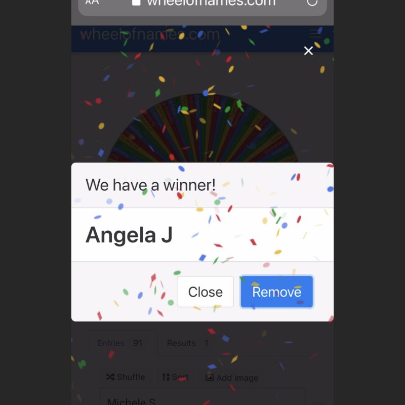 Congratulations to ANGELA J as the Winner of $25 in SelfishMe Travel's First Quarter of 2021 Raffle!