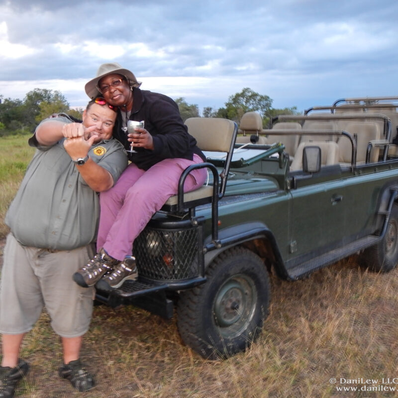 DaniLew and Tydon Safaris driver/guide on Slow Traveling Soul Sister blog post